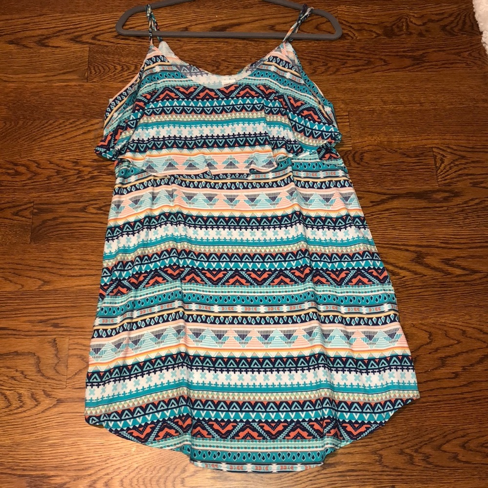 Fun patterned sun dress size large